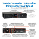 Eaton Tripp Lite SUINT3000LCD2U SmartOnline 3000VA 2700W 208/230V Double-Conversion UPS, 2U Rack/Tower, LCD Display, Extended Runtime, USB & DB9 Ports