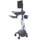 Ergotron SV42-8302-3 StyleView® Cart with LCD Pivot, LiFe Powered, UK (Dark Grey)