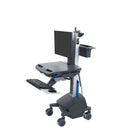 Ergotron SV42-8302-3 StyleView® Cart with LCD Pivot, LiFe Powered, UK (Dark Grey)