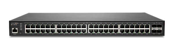 SonicWall SWS14-48FPOE - 48-Port Gigabit Full PoE Switch with 1-Year Support