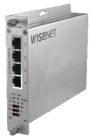 Hanwha Wisenet TEC-F04 4-Channel Ethernet Over Coax Extender with Pass-Through PoE