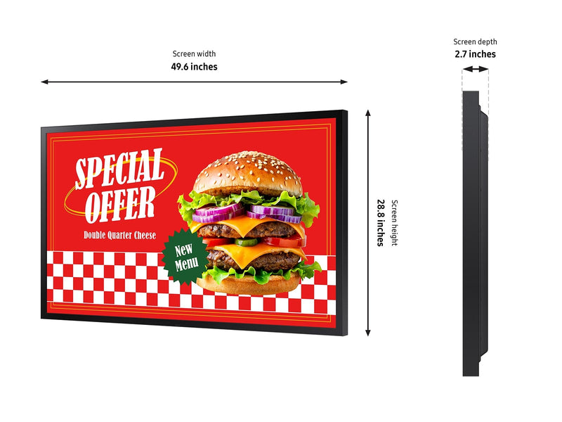 Samsung OH55DX-S 55" Outdoor Display – 3500 Nits, IP56 Rated, IK10 Durable Samsung