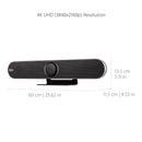ViewSonic VB-CAM-201 4K Ultra HD Video Conferencing Camera with AI Voice Tracking and 120° Wide-Angle Lens