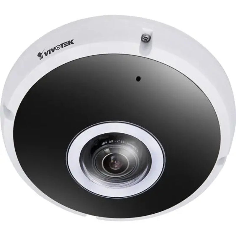 Vivotek FE9391-EV-V2-M12(M) 12MP Outdoor 180° Fisheye AI IP Security Camera with Smart IR, WDR Pro, and M12 Connector