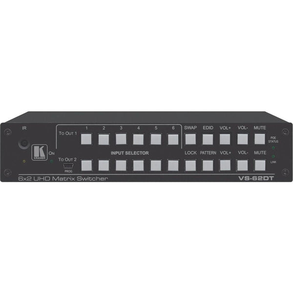 VS-62DT 6x2 4K60 4:2:0 HDMI/HDBaseT Long-Reach PoE Matrix Switcher KRAMER