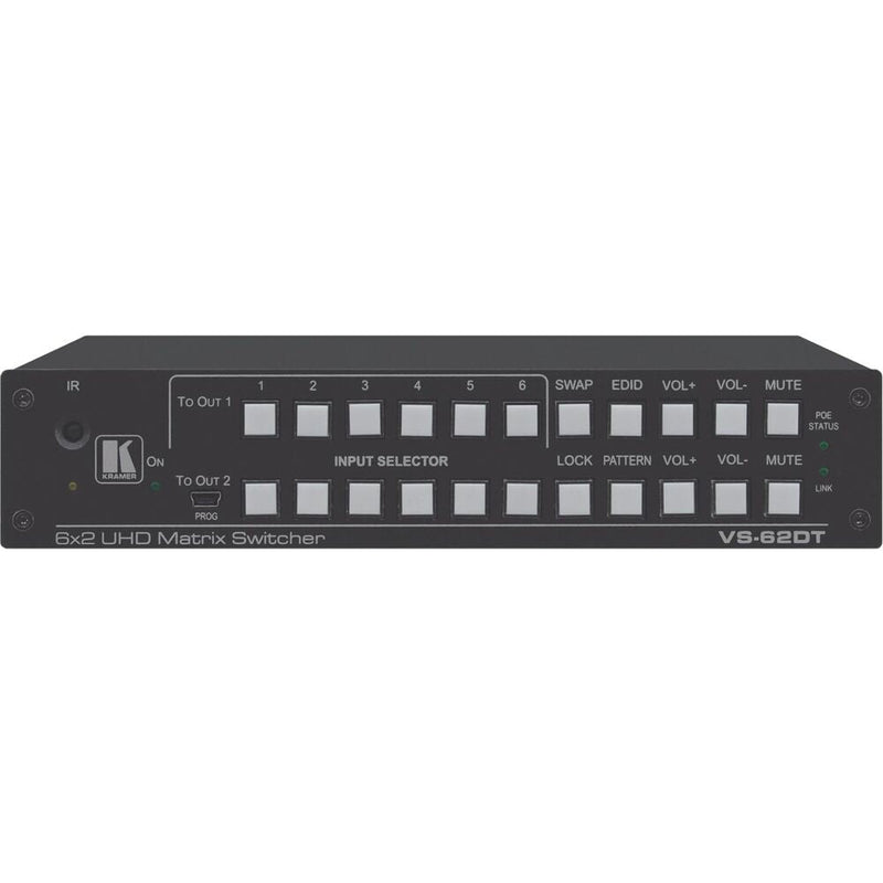VS-62DT 6x2 4K60 4:2:0 HDMI/HDBaseT Long-Reach PoE Matrix Switcher KRAMER
