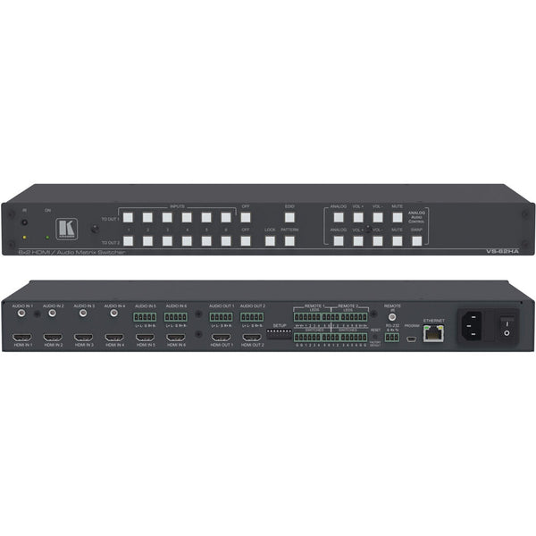 6x2 4K UHD HDMI/Audio Automatic Matrix Switcher KRAMER