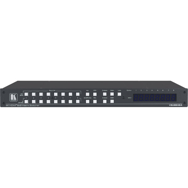 8x8 4K HDR HDCP 2.2 Matrix Switcher with Analog & Digital Audio Routing KRAMER