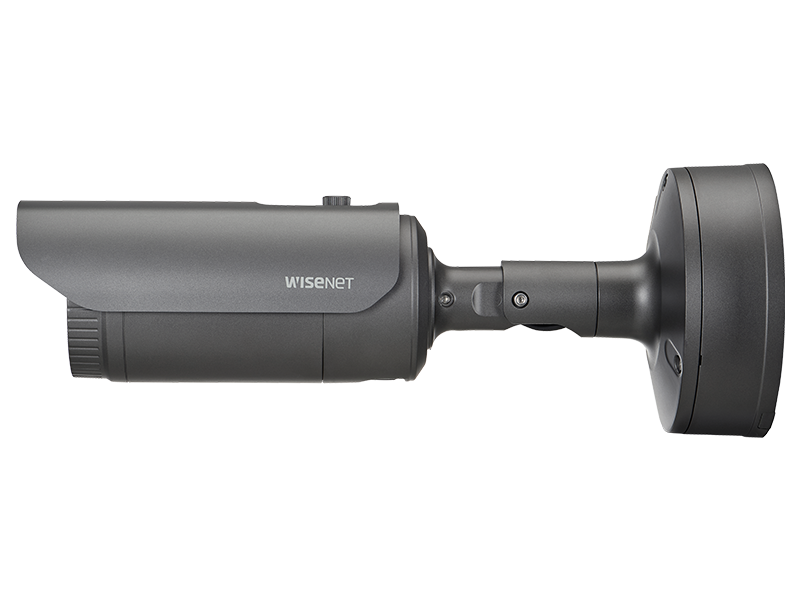 Hanwha Wisenet XNO-6120R/LPR 2MP Outdoor LPR Network Bullet Camera – 12x Zoom – Dark Gray