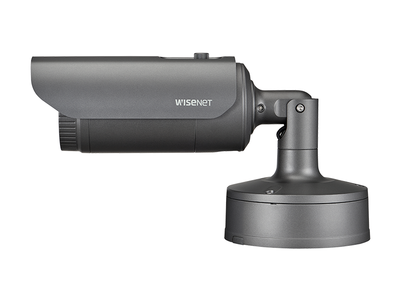 Hanwha Wisenet XNO-6120R/LPR 2MP Outdoor LPR Network Bullet Camera – 12x Zoom – Dark Gray