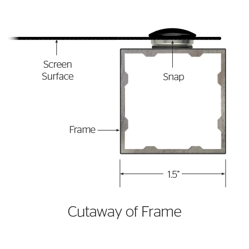 Da-Light | Da-Snap 69" x 110"  Fixed Frame Projection Screen w/ Da-Mat Surface Da_Lite