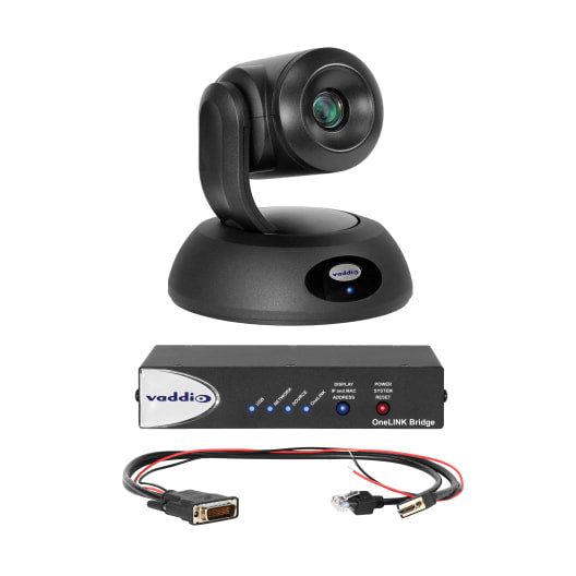 Vaddio RoboSHOT 12E HDBT OneLINK Bridge System for Polycom Codecs VADDIO