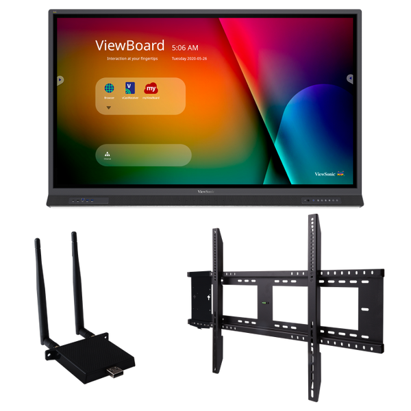 ViewSonic  IFP6552-E1 - 65" 4K Touch Enabled ViewBoard Smart Display with WiFi Adapter and Fixed Wall Mount VIEW