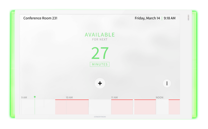 Crestron  TSS-1070-W-S-LB KIT - 10.1 in. Room Scheduling Touch Screen, White Smooth, includes one TSW-1070-LB-W-S light bar CRESTRON ELECTRONICS, INC.